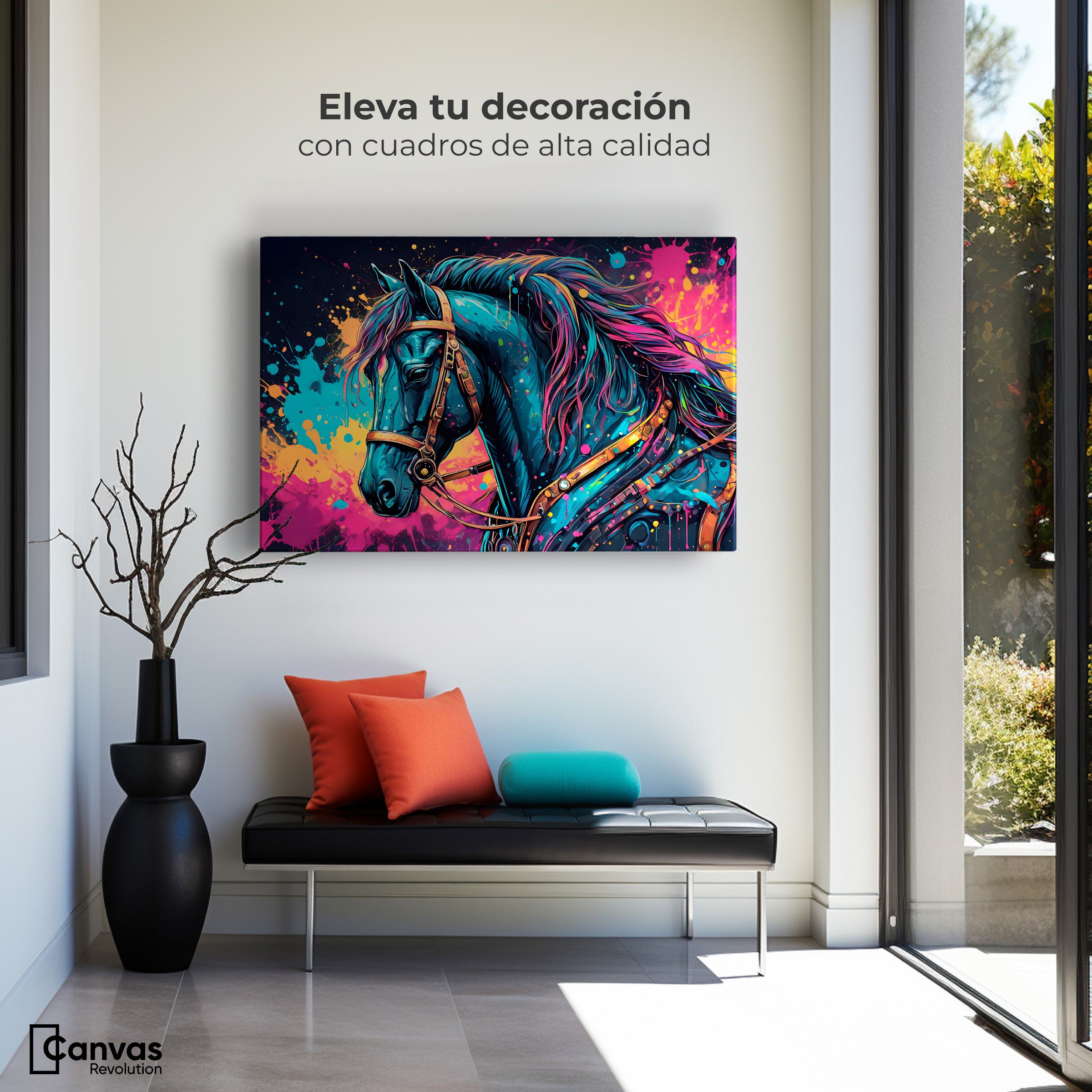 Foto 4 pulgar | Cuadro Decorativo Canvas Cabalgata Estelar 90x60