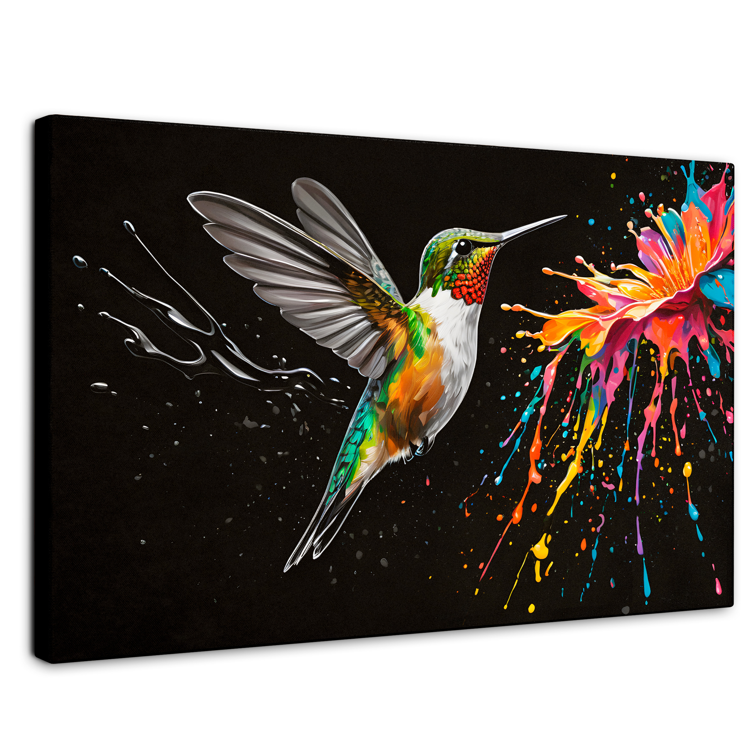 Cuadro Decorativo Canvas Colibrí Luminoso 90x60