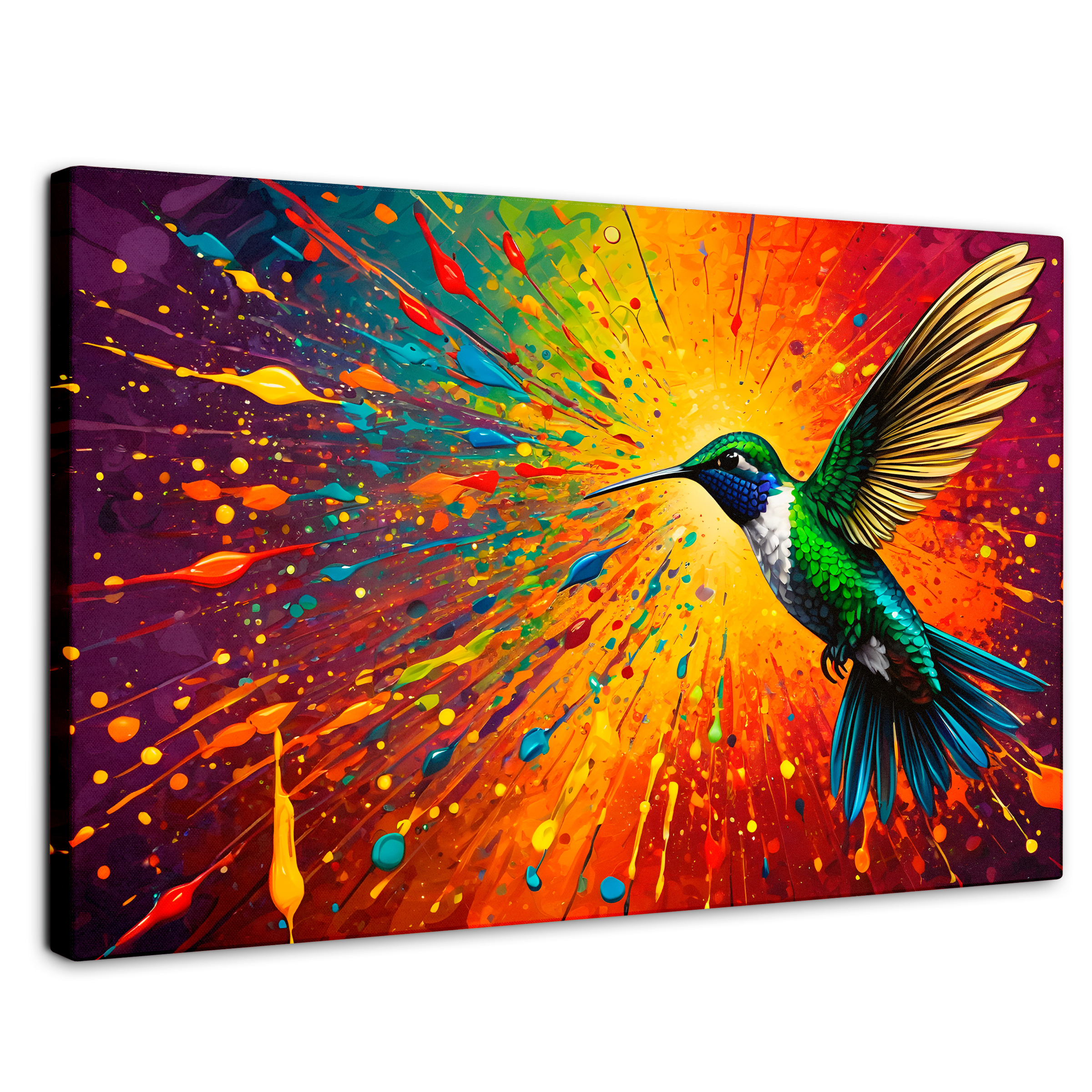 Cuadro Decorativo Canvas Colibrí Radiante 90x60