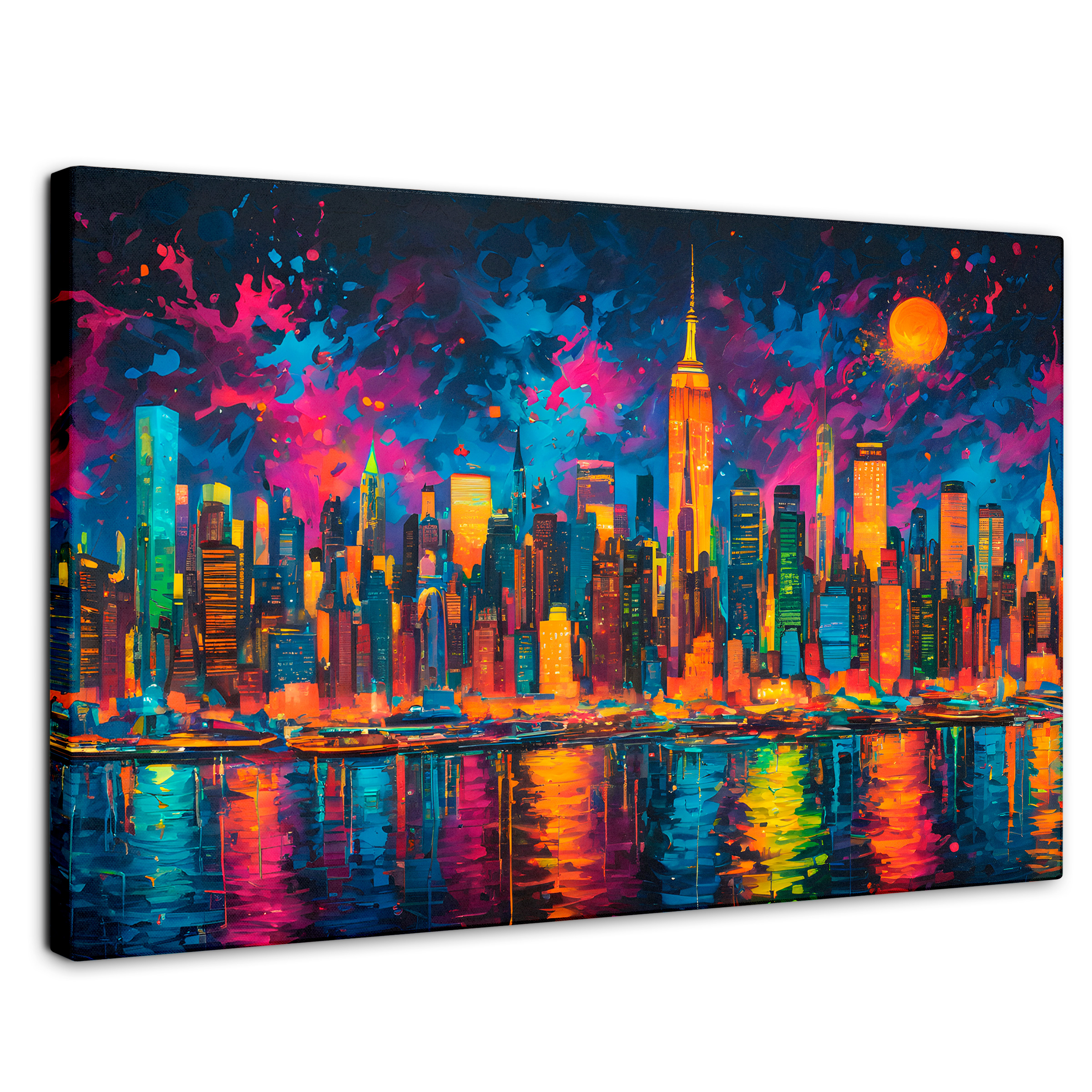 Cuadro Decorativo Canvas Vibrancia Nocturna 90x60