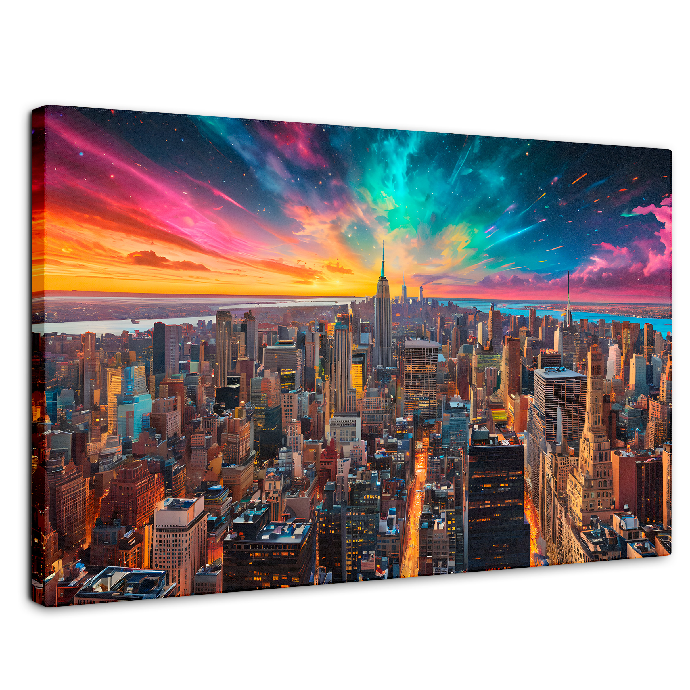 Cuadro Decorativo Canvas New York Horizonte 90x60