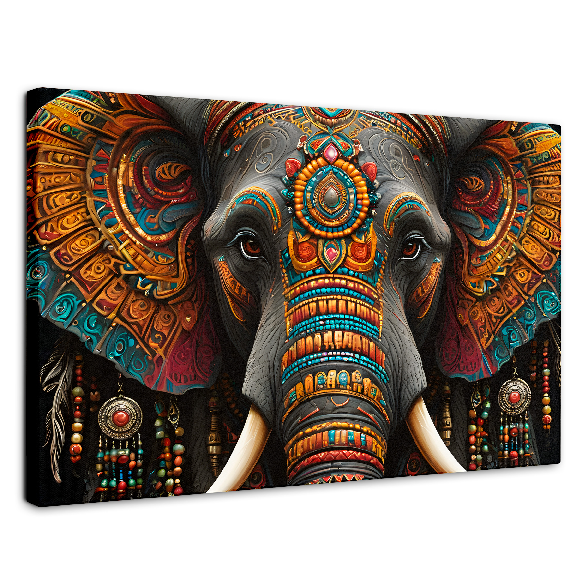 Cuadro Decorativo Canvas Elefante Místico 90x60