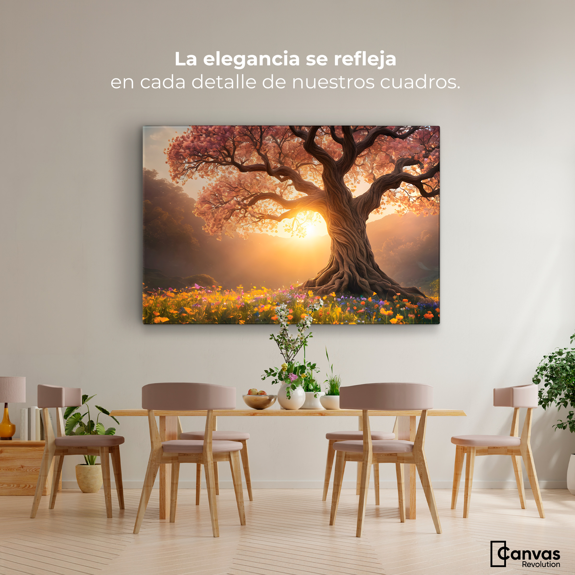 Foto 3 pulgar | Cuadro Decorativo Canvas Serenidad Floral 90x60