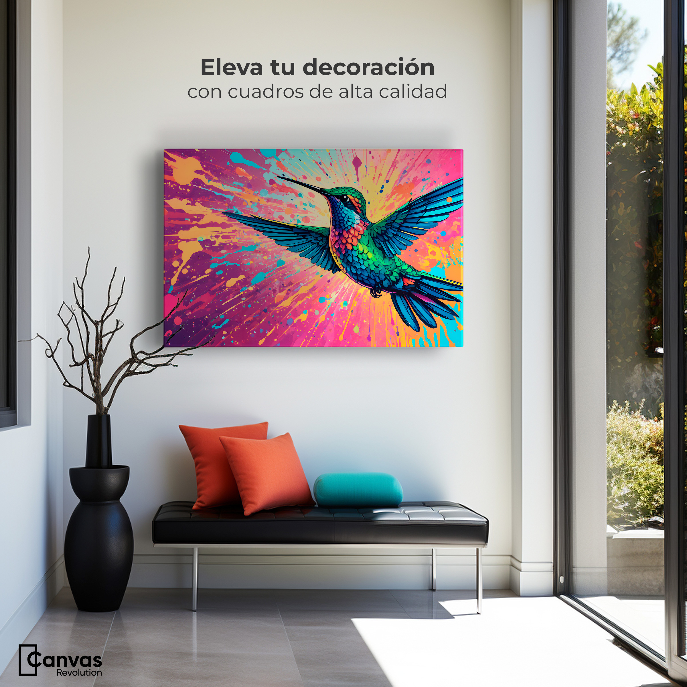 Foto 4 pulgar | Cuadro Decorativo Canvas Aleteo Prismático 90x60