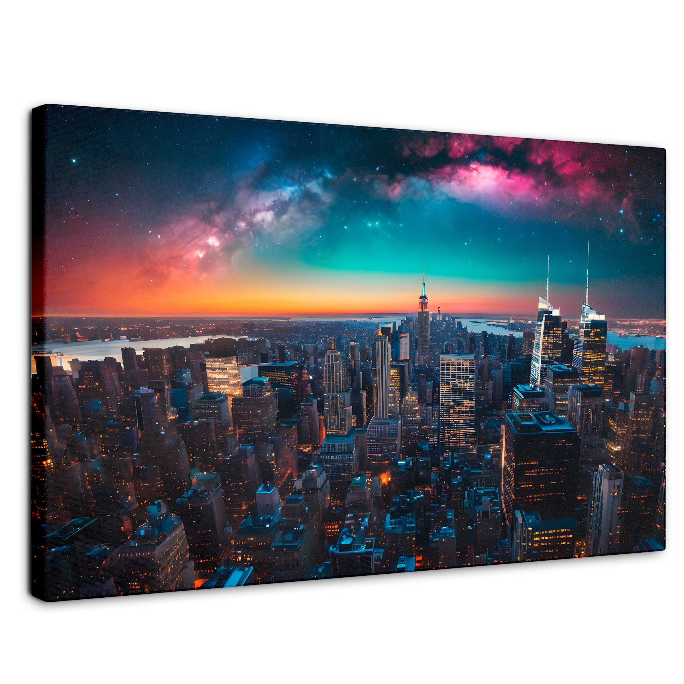 Cuadro Decorativo Canvas New York Vibrante 90x60