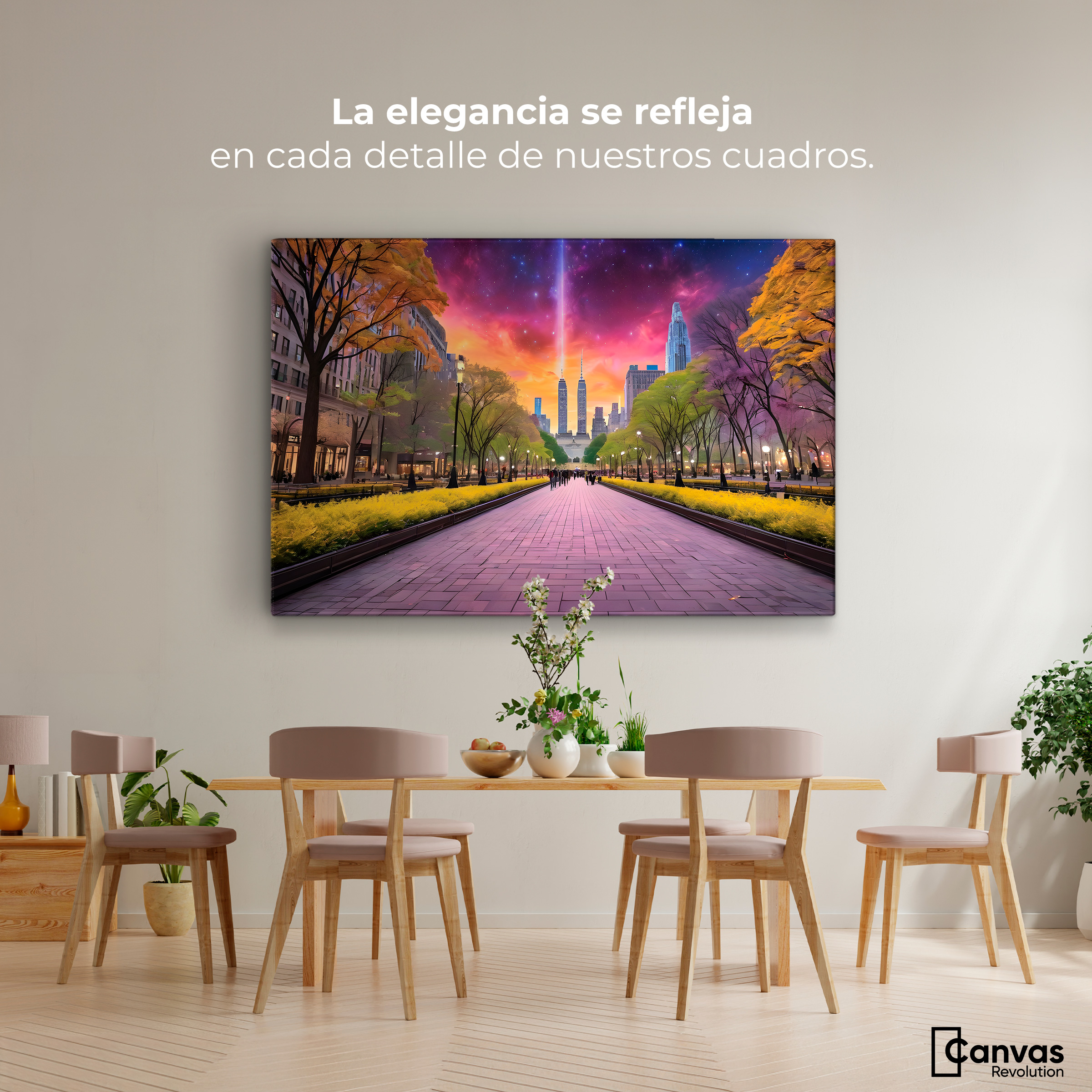 Foto 2 | Cuadro Decorativo Canvas Horizonte Estelar 90x60