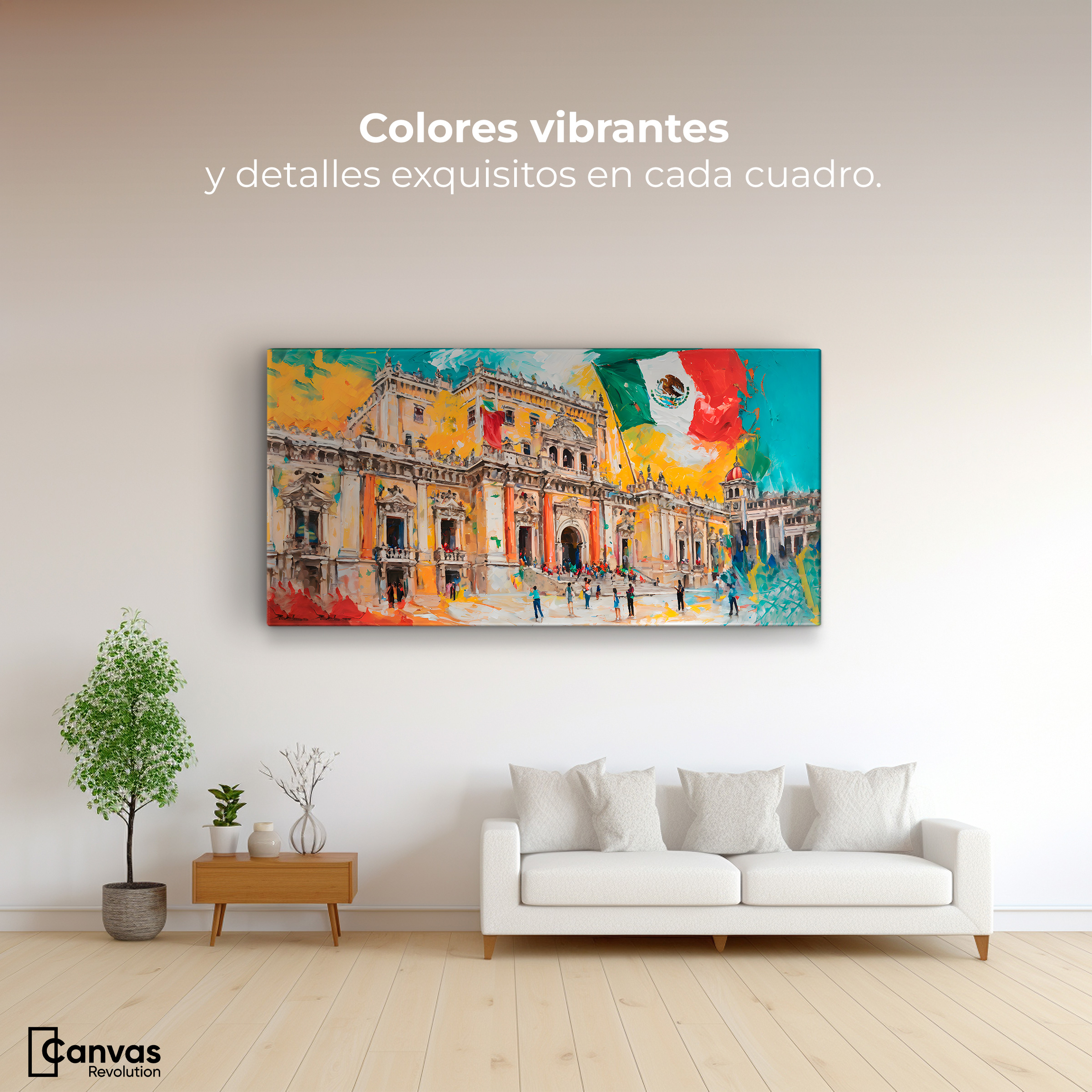 Foto 3 pulgar | Cuadro Decorativo Canvas Palacio Nacional 140x70