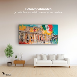 Foto 2 | Cuadro Decorativo Canvas Palacio Nacional 140x70