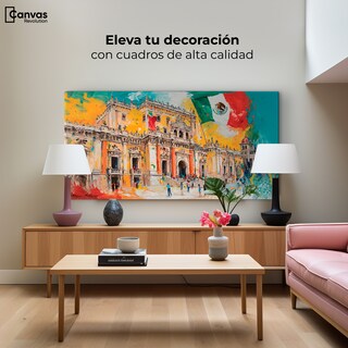 Foto 3 | Cuadro Decorativo Canvas Palacio Nacional 140x70