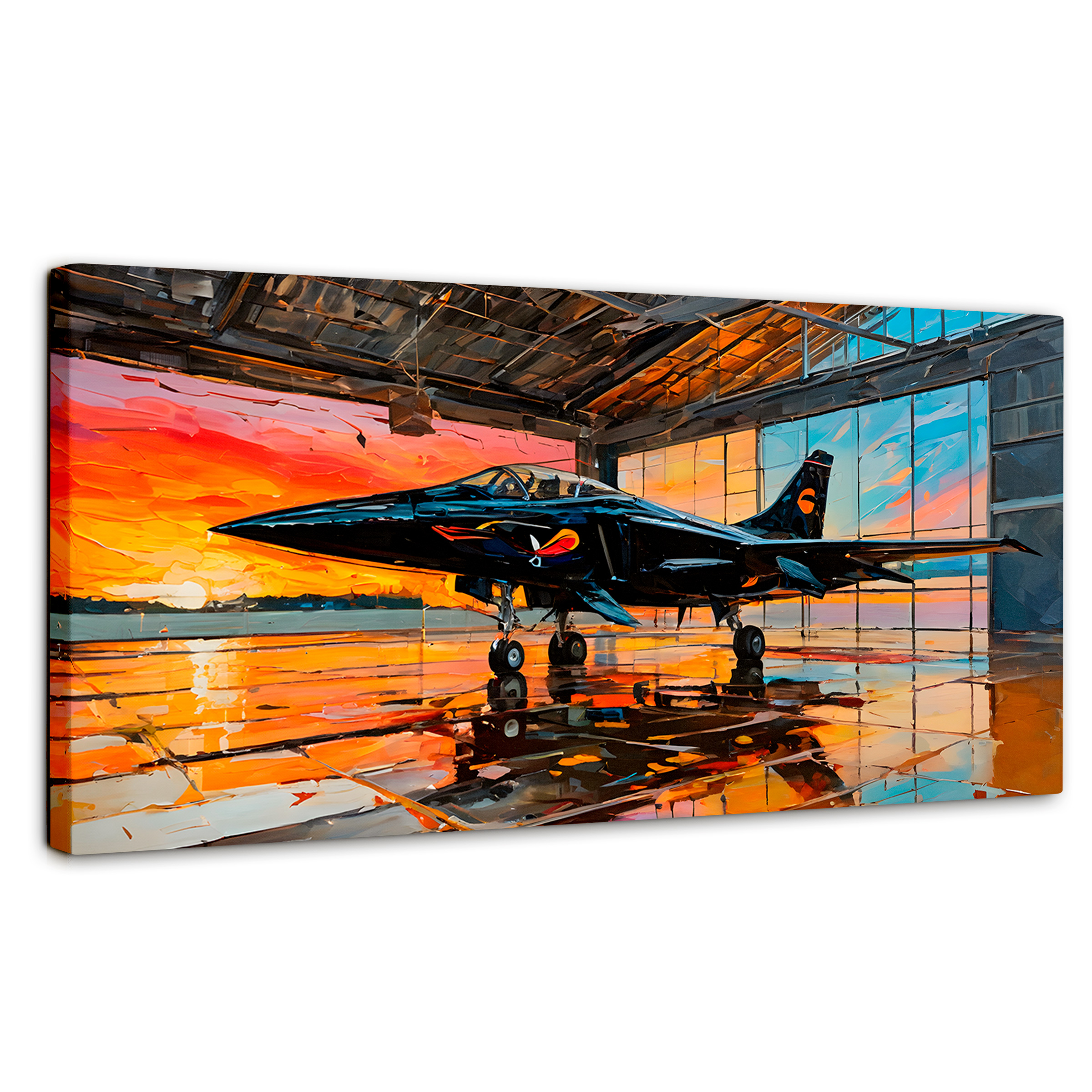 Cuadro Decorativo Canvas Base Aérea Ocaso 140x70
