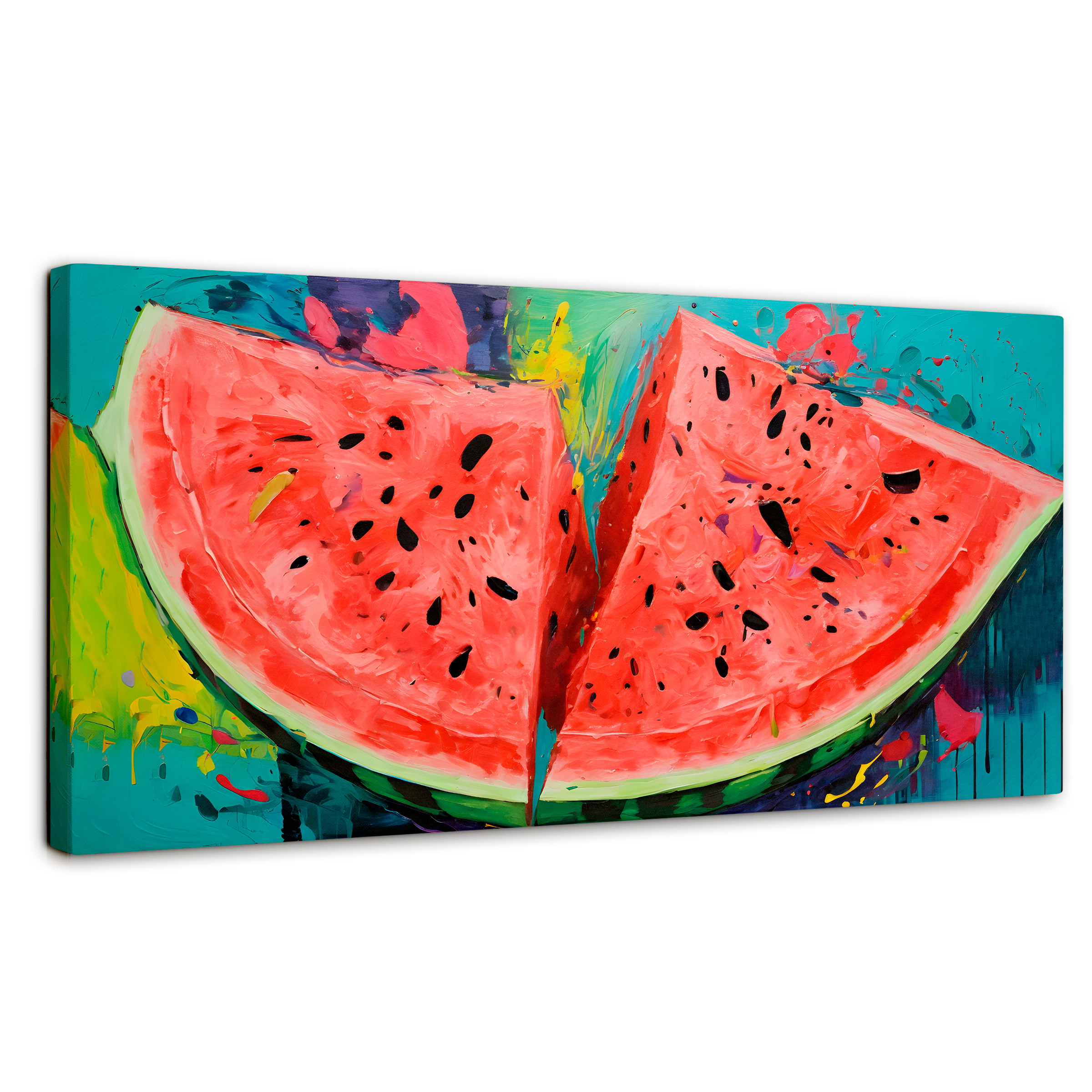 Cuadro Decorativo Canvas Sandía Rebanada 140x70