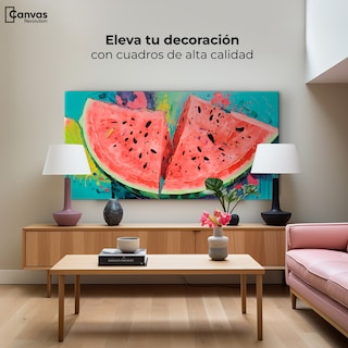 Foto 3 | Cuadro Decorativo Canvas Sandía Rebanada 140x70