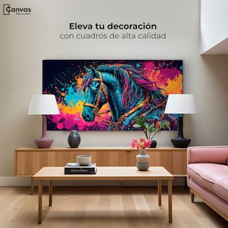 Foto 3 | Cuadro Decorativo Canvas Cabalgata Estelar 120x60