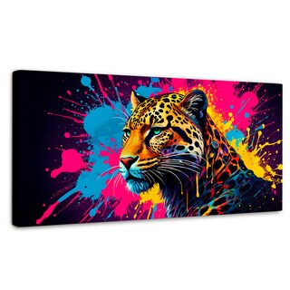 Foto 1 | Cuadro Decorativo Canvas Depredador Neón 120x60