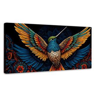 Foto 1 | Cuadro Decorativo Canvas Explosión Colibríes 120x60