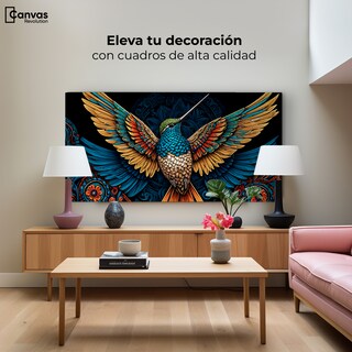Foto 3 | Cuadro Decorativo Canvas Explosión Colibríes 120x60