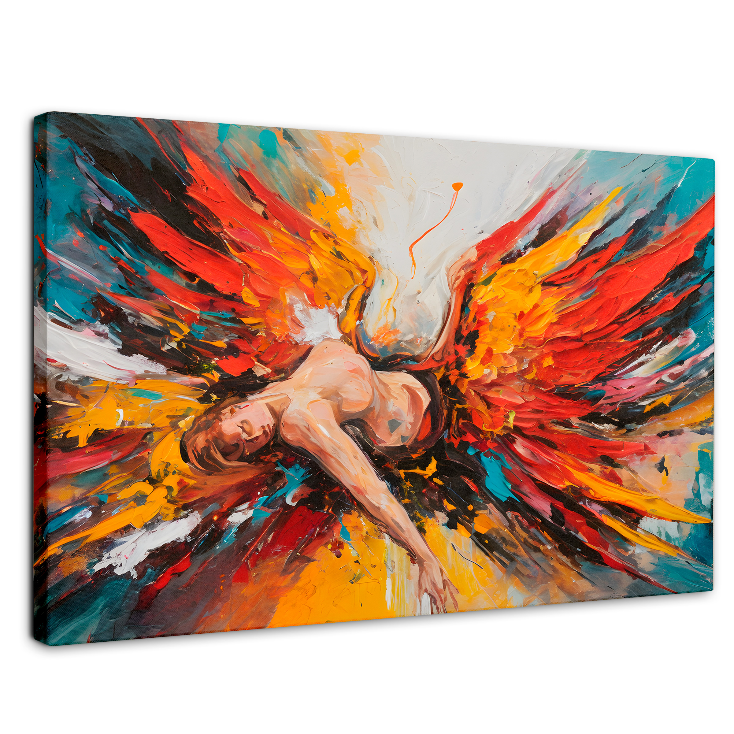 Cuadro Decorativo Canvas Ángel Caído Colores 90x60