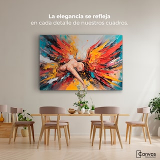 Foto 2 | Cuadro Decorativo Canvas Ángel Caído Colores 90x60