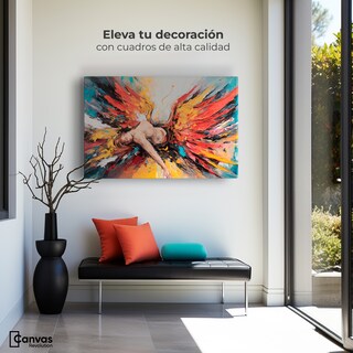 Foto 3 | Cuadro Decorativo Canvas Ángel Caído Colores 90x60