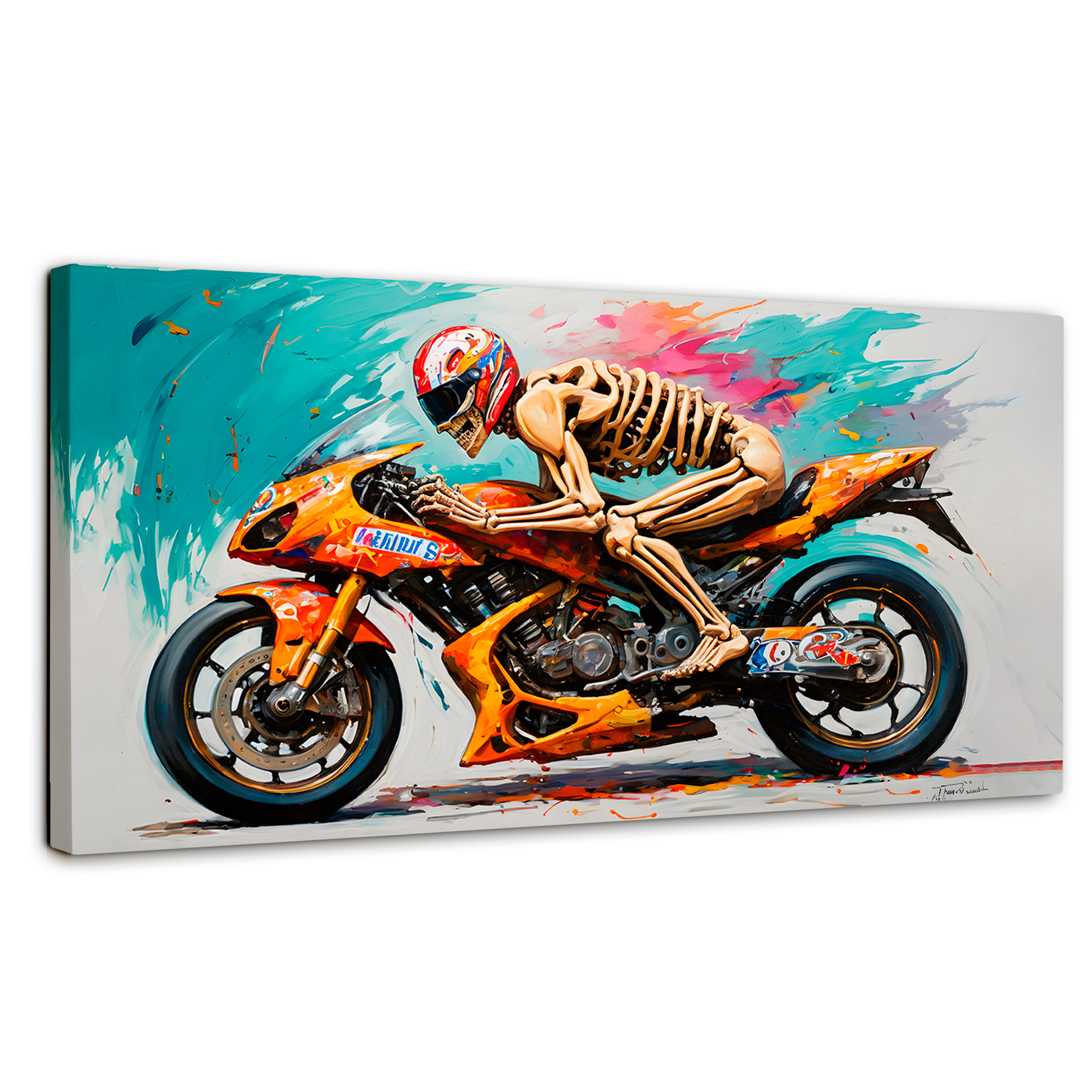 Foto 1 | Cuadro Decorativo Canvas Cross Calavera 140x70