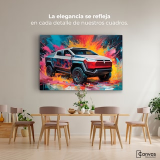 Foto 2 | Cuadro Decorativo Canvas Cyber Colors Truck 90x60