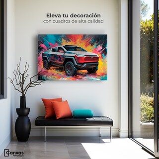Foto 3 | Cuadro Decorativo Canvas Cyber Colors Truck 90x60