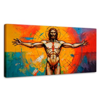 Foto 1 | Cuadro Decorativo Canvas Jesús Meditando 140x70