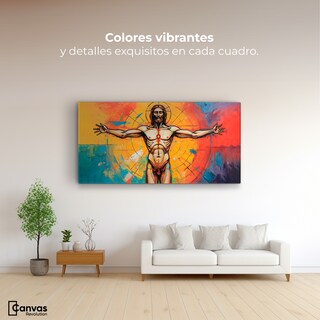 Foto 2 | Cuadro Decorativo Canvas Jesús Meditando 140x70