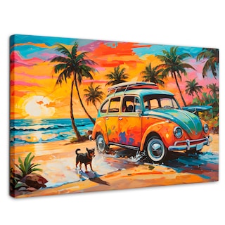 Foto 1 | Cuadro Decorativo Canvas Atardecer Fiel 90x60