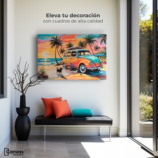 Foto 3 | Cuadro Decorativo Canvas Atardecer Fiel 90x60
