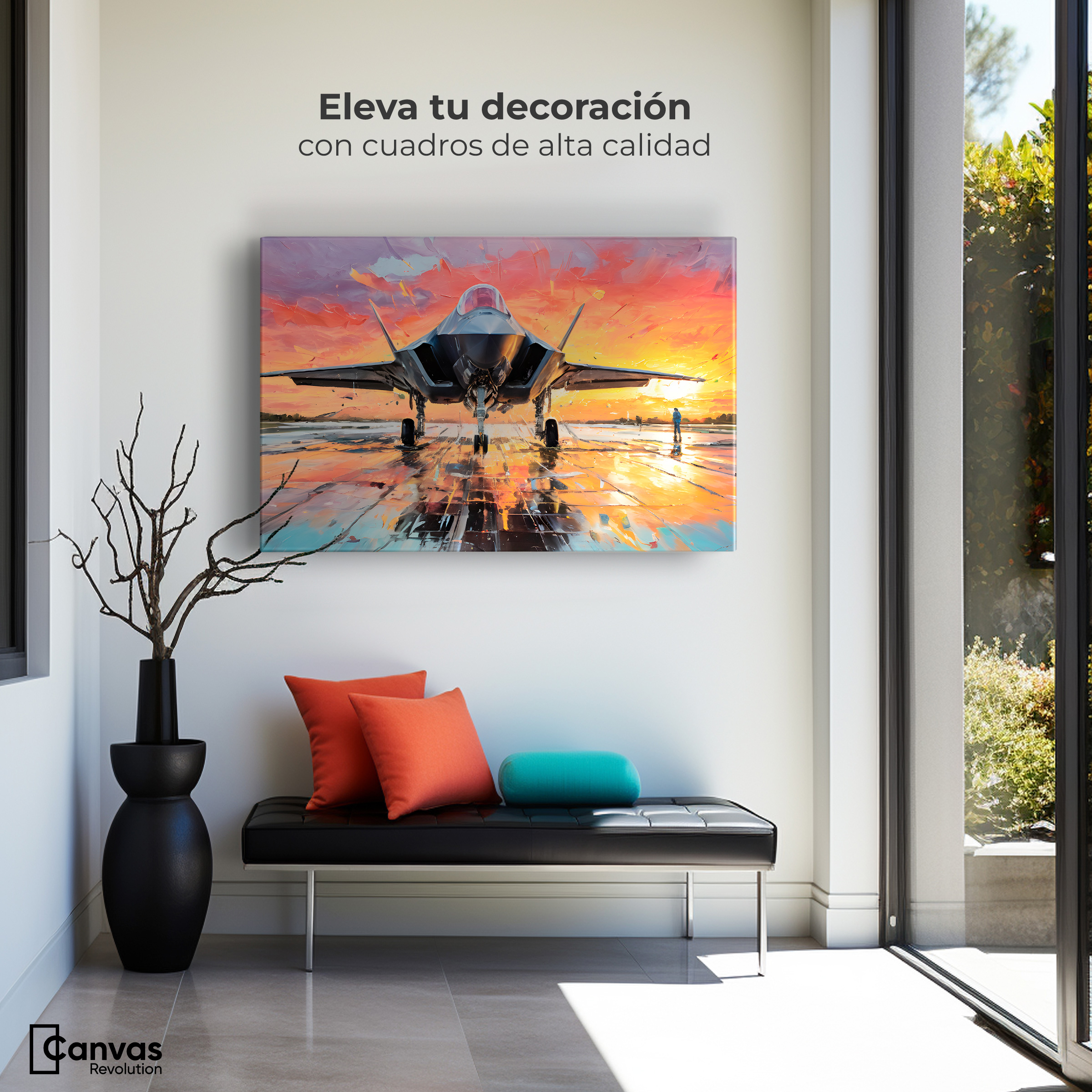 Foto 4 pulgar | Cuadro Decorativo Canvas Cromatismo Aéreo 90x60