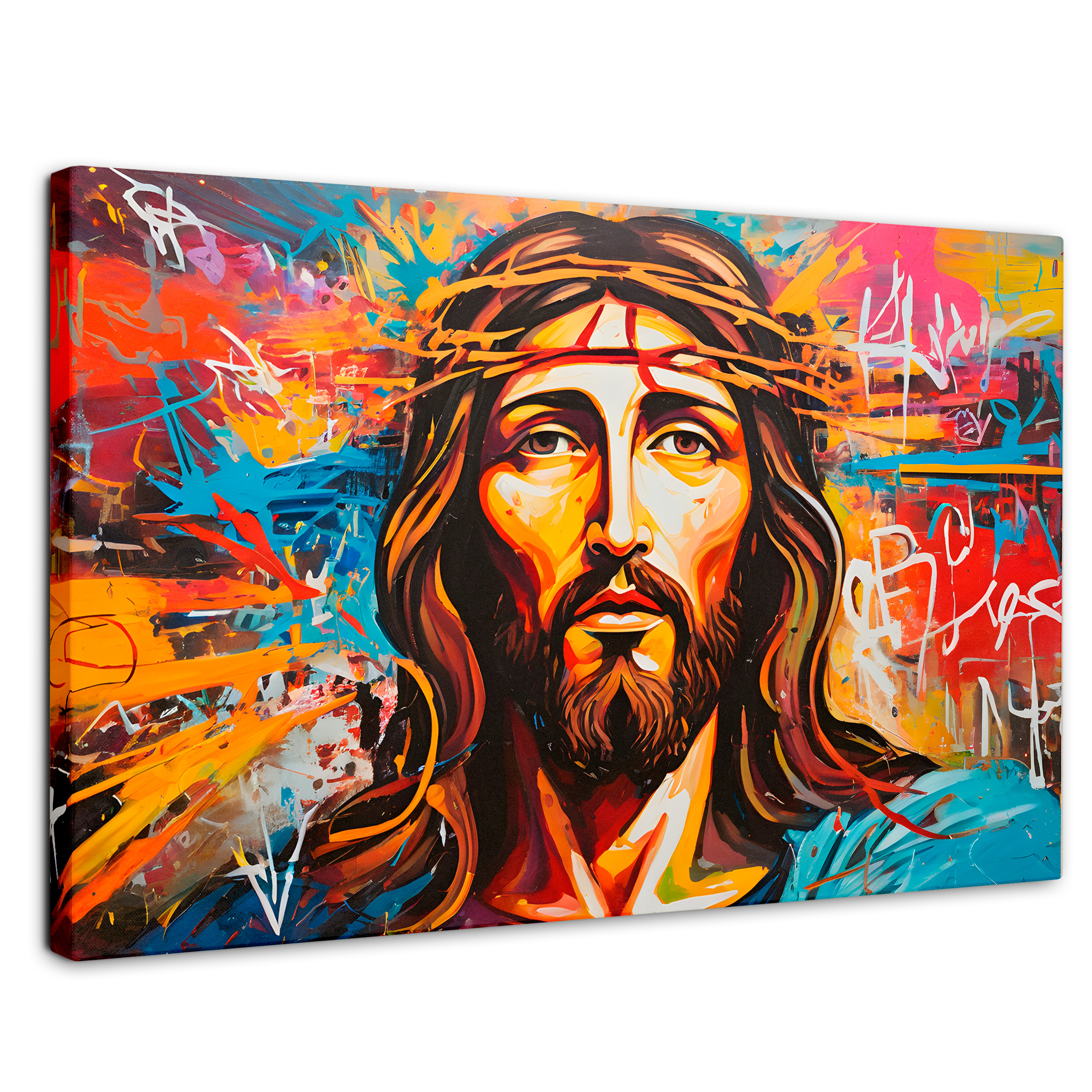 Foto 2 pulgar | Cuadro Decorativo Canvas Graffiti Sagrado 90x60