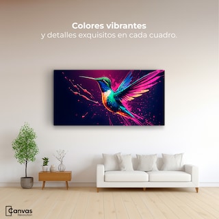 Foto 2 | Cuadro Decorativo Canvas Plumas Radiantes 120x60