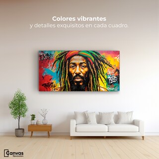Foto 2 | Cuadro Decorativo Canvas Fusión Urbana Rasta 140x70