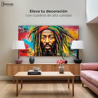 Foto 3 | Cuadro Decorativo Canvas Fusión Urbana Rasta 140x70