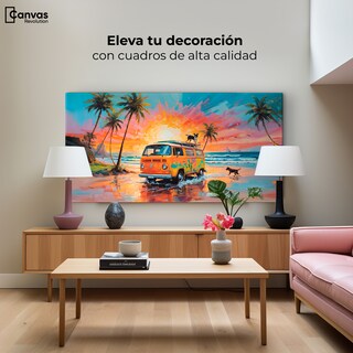 Foto 3 | Cuadro Decorativo Canvas Perros Playeros 140x70