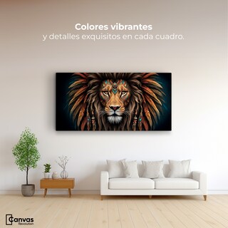 Foto 2 | Cuadro Decorativo Canvas Realeza Salvaje 120x60