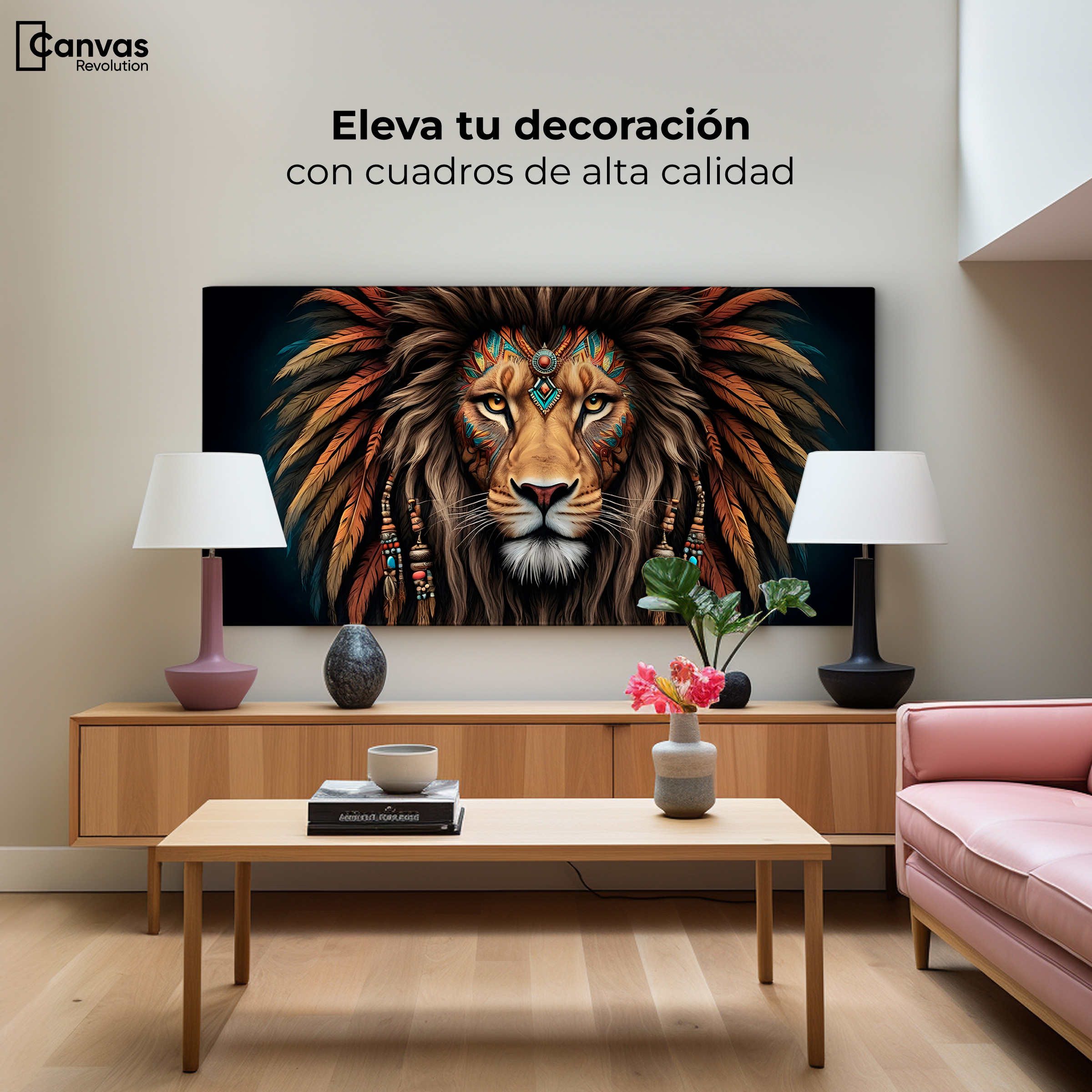 Foto 4 pulgar | Cuadro Decorativo Canvas Realeza Salvaje 120x60