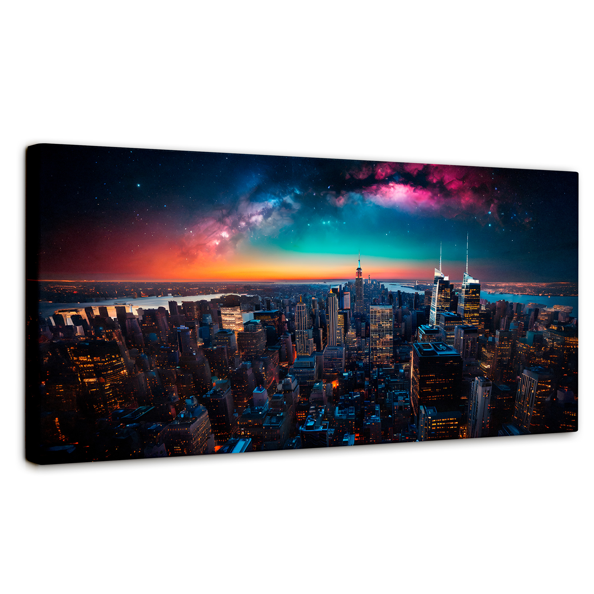 Cuadro Decorativo Canvas New York Vibrante 120x60
