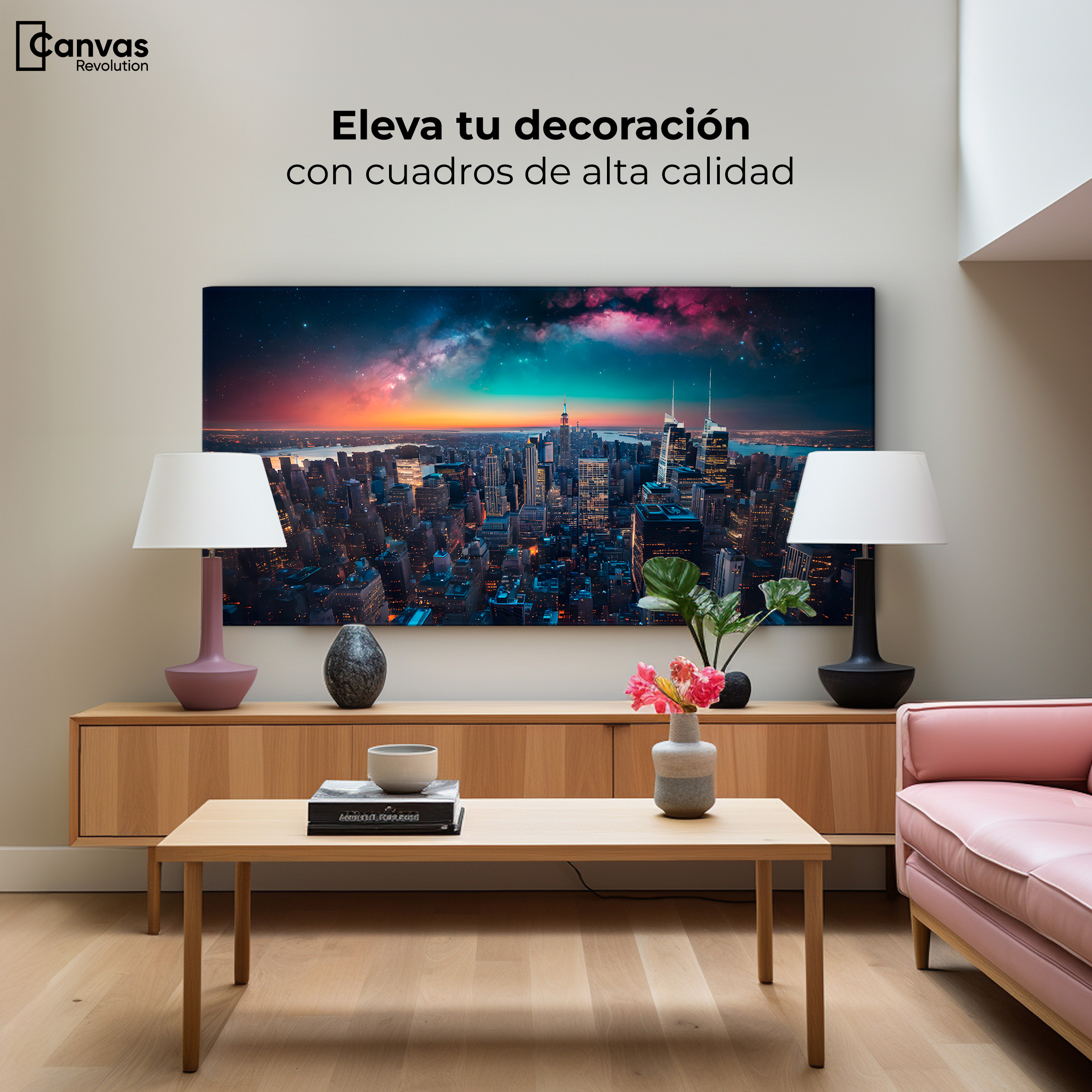 Foto 4 pulgar | Cuadro Decorativo Canvas New York Vibrante 120x60