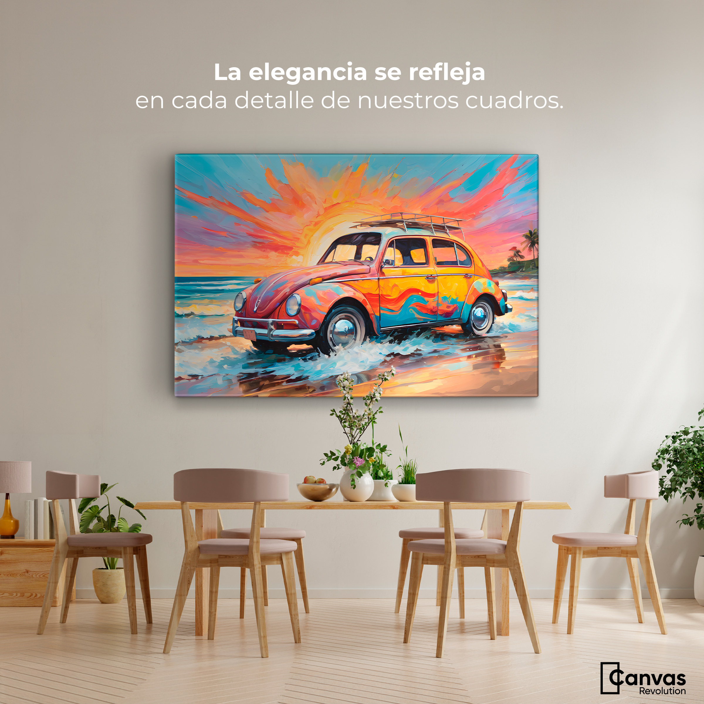 Foto 3 pulgar | Cuadro Decorativo Canvas Rodando Verano 90x60