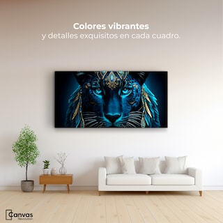Foto 2 | Cuadro Decorativo Canvas Pantera Índigo 120x60