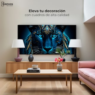 Foto 3 | Cuadro Decorativo Canvas Pantera Índigo 120x60