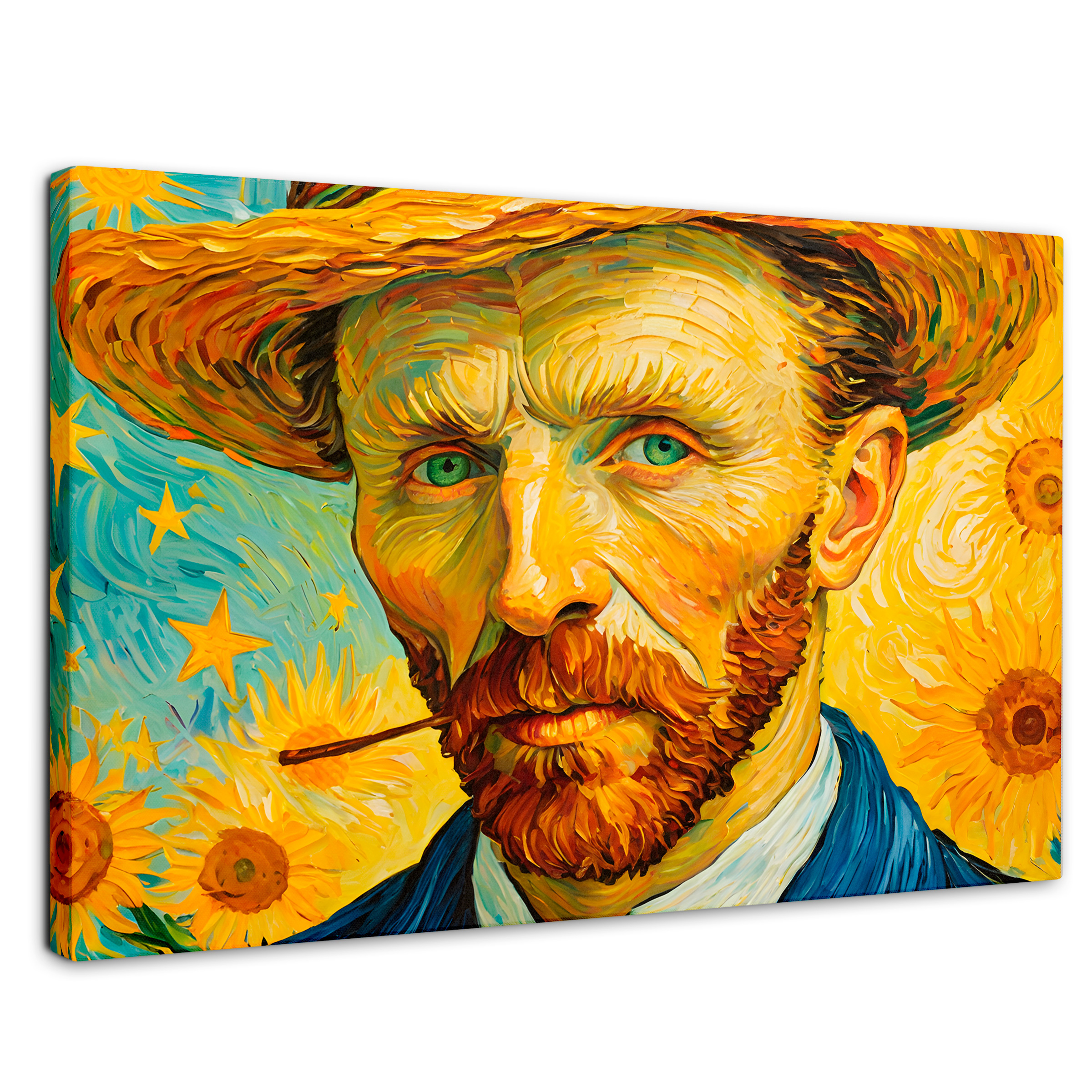 Cuadro Decorativo Canvas Nocturno De Girasol 90x60