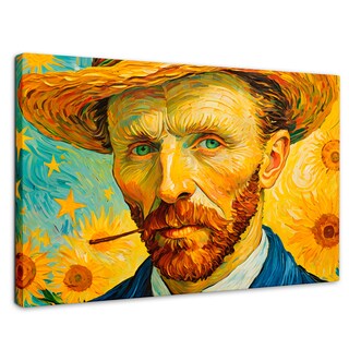 Foto 1 | Cuadro Decorativo Canvas Nocturno De Girasol 90x60