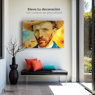 Foto 3 | Cuadro Decorativo Canvas Nocturno De Girasol 90x60
