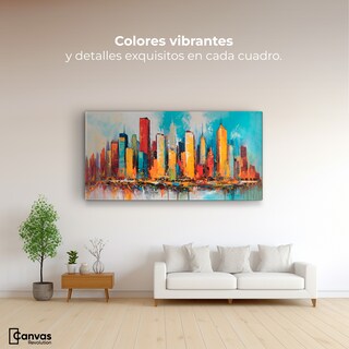 Foto 2 | Cuadro Decorativo Canvas New York Colors 140x70