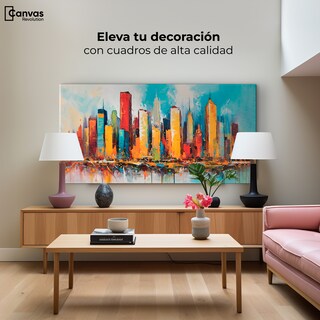 Foto 3 | Cuadro Decorativo Canvas New York Colors 140x70
