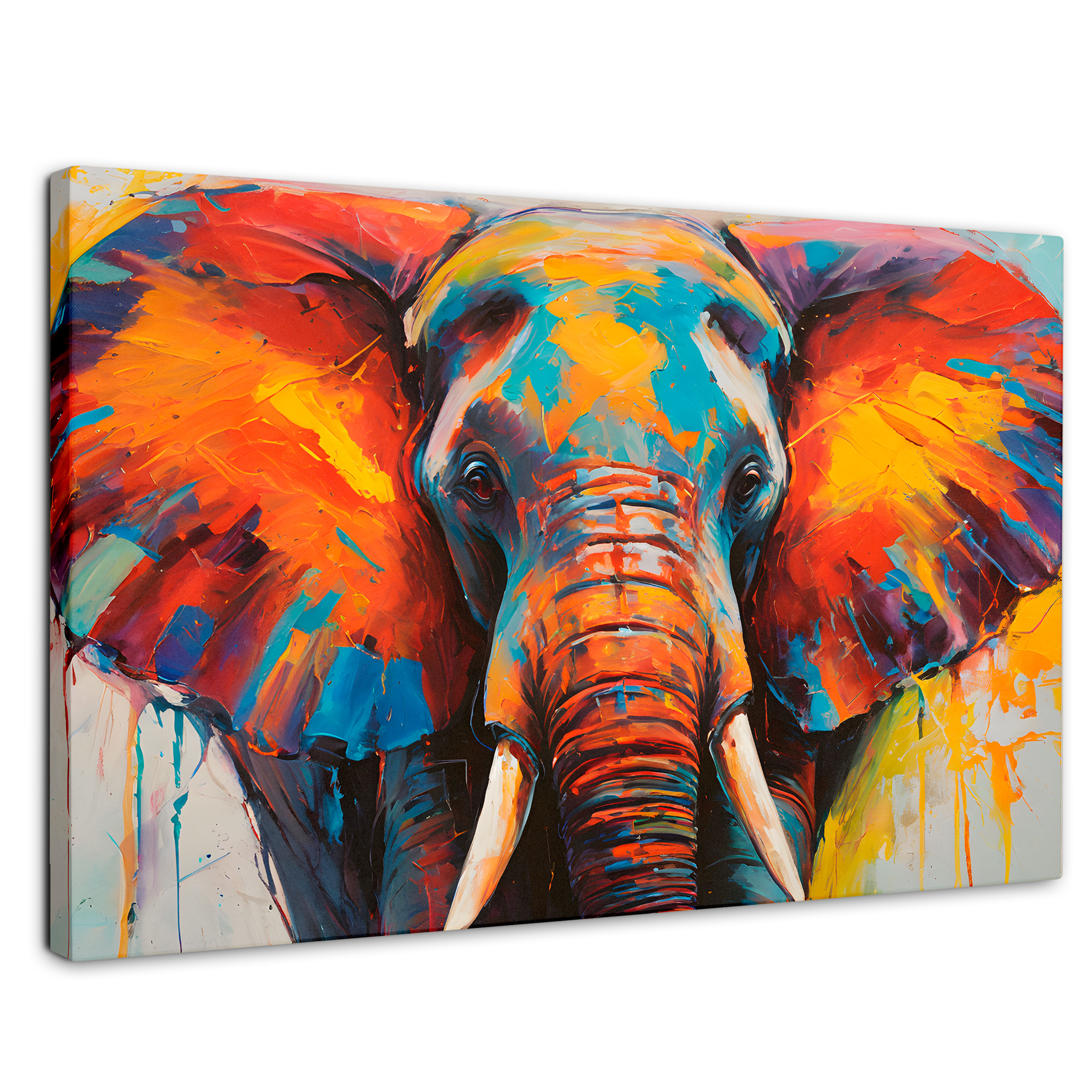 Cuadro Decorativo Canvas Elefante Marfil 90x60