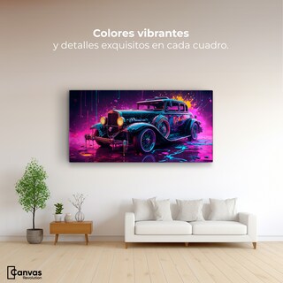 Foto 2 | Cuadro Decorativo Canvas Explosión Retro 120x60